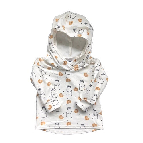 Milk & Cookie Print Hoodie - KEWE Clothing 